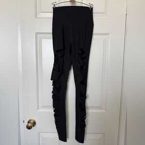 ALO Yoga Ripped Black Leggings